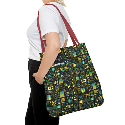 Digital Dystopia Tech Noir Tote Bag - 8404 Design-57