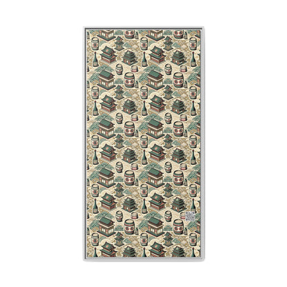 Cultural Artisanal Fusion Contemporary Cultural Elegance Matte Canvas, Framed (multi-Color) - 8404 Design-68 B