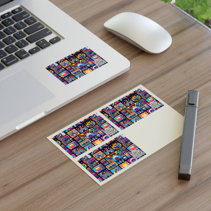 Digital Pop Culture Mashup Maximalist Pop Sticker Sheet - 8404 Design-52