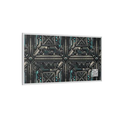 Tech Noir Futuristic Tech Aesthetic with a Dark Twist Matte Canvas, Framed (multi-color) - 8404 Design-59 B