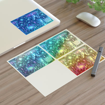 Tech Noir Aesthetics Tech-Forward Urban Dystopia Sticker Sheets - 8404 Design-54