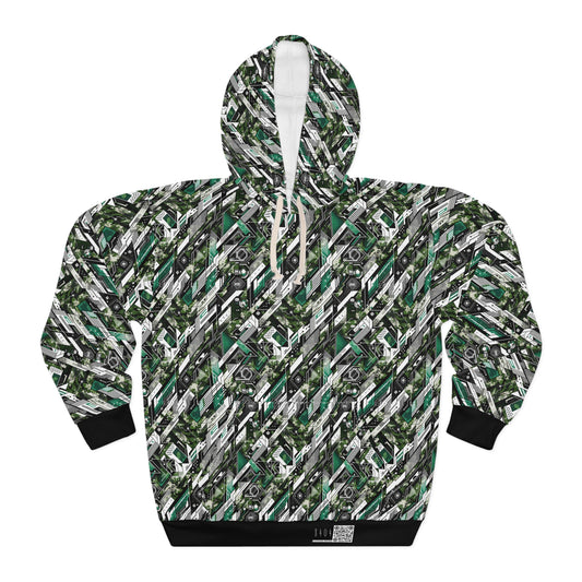 Tech Camo Fusion Tech-Forward Streetwear With a Futuristic Edge Pullover Hoodie - 8404 Design-63