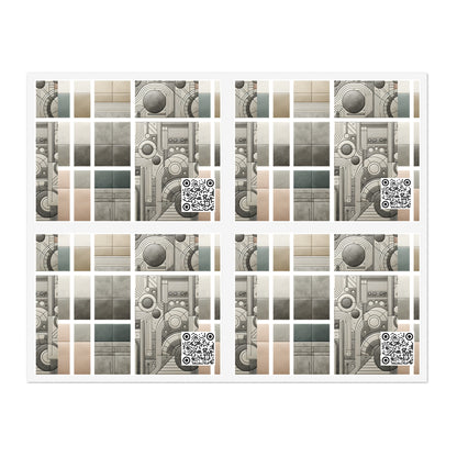 Tech Utility Chic Tech-Forward Minimalist Sticker Sheets - 8404 Design-59