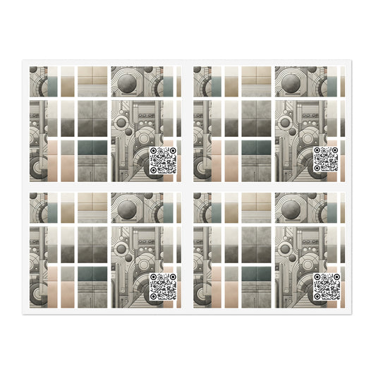 Tech Utility Chic Tech-Forward Minimalist Sticker Sheets - 8404 Design-59