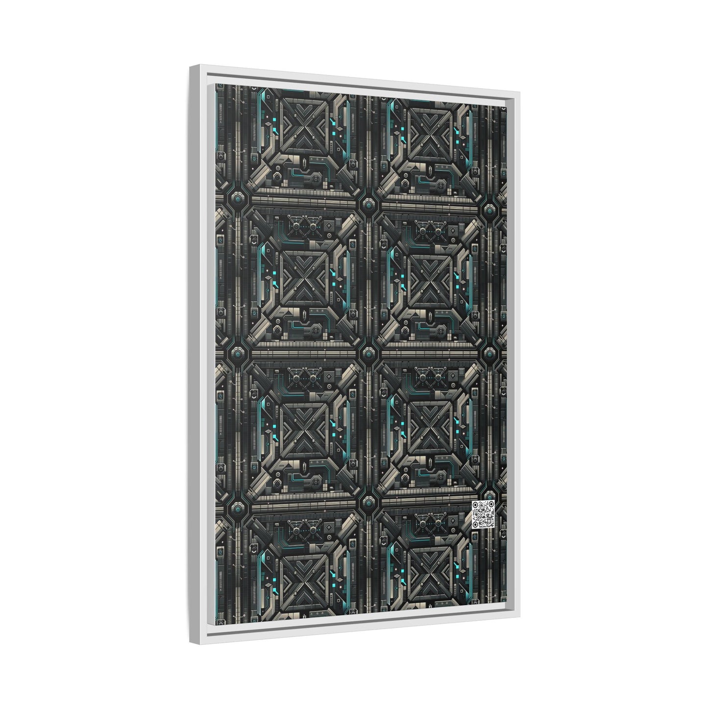 Tech Noir Futuristic Tech Aesthetic with a Dark Twist Matte Canvas, Framed (multi-color) - 8404 Design-59 A
