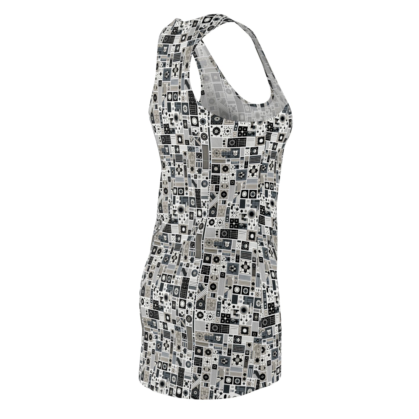 Digital Minimalism Minimalist Tech Women's Cut & Sew Racerback Dress - 8404 Design-45