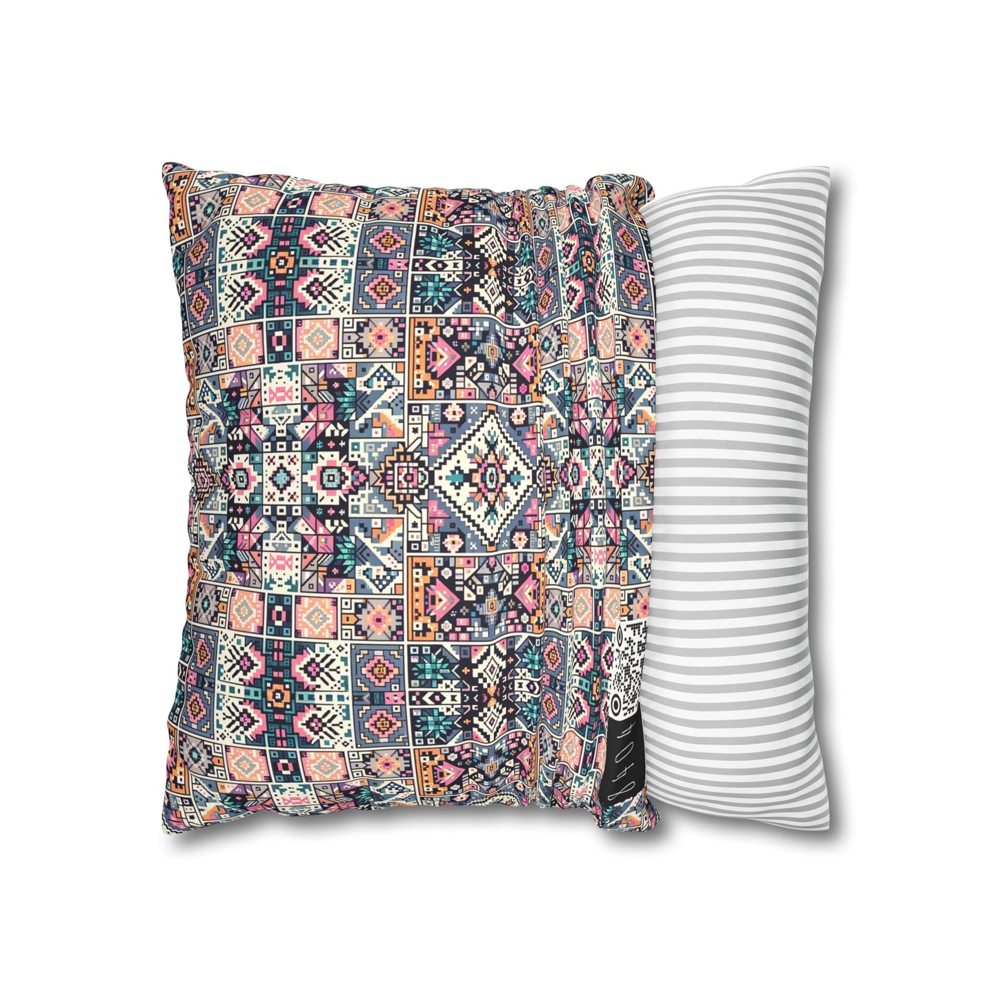 Faux Suede Square Pillowcase - 8404 Design-02