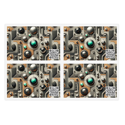 Tech Utility Chic Tech-Forward Minimalist Sticker Sheets - 8404 Design-54