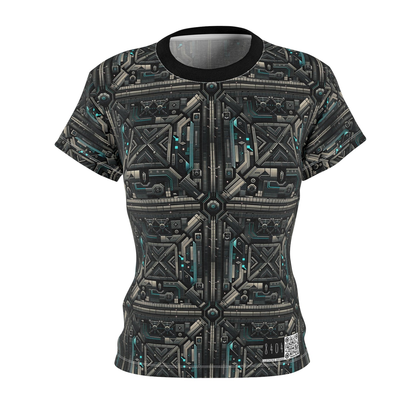 Tech Noir Futuristic Tech Aesthetic with a Dark Twist Women's Cut & Sew Tee - 8404 Design-59