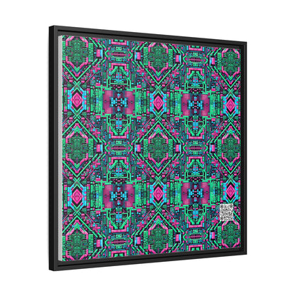 Digital Glitch Vibes Tech-Inspired Streetwear Matte Canvas, Framed (multi-Color) - 8404 Design-71 A