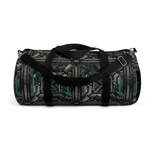 Tech Noir Futuristic Tech Aesthetic with a Dark Twist Duffel Bag - 8404 Design-59