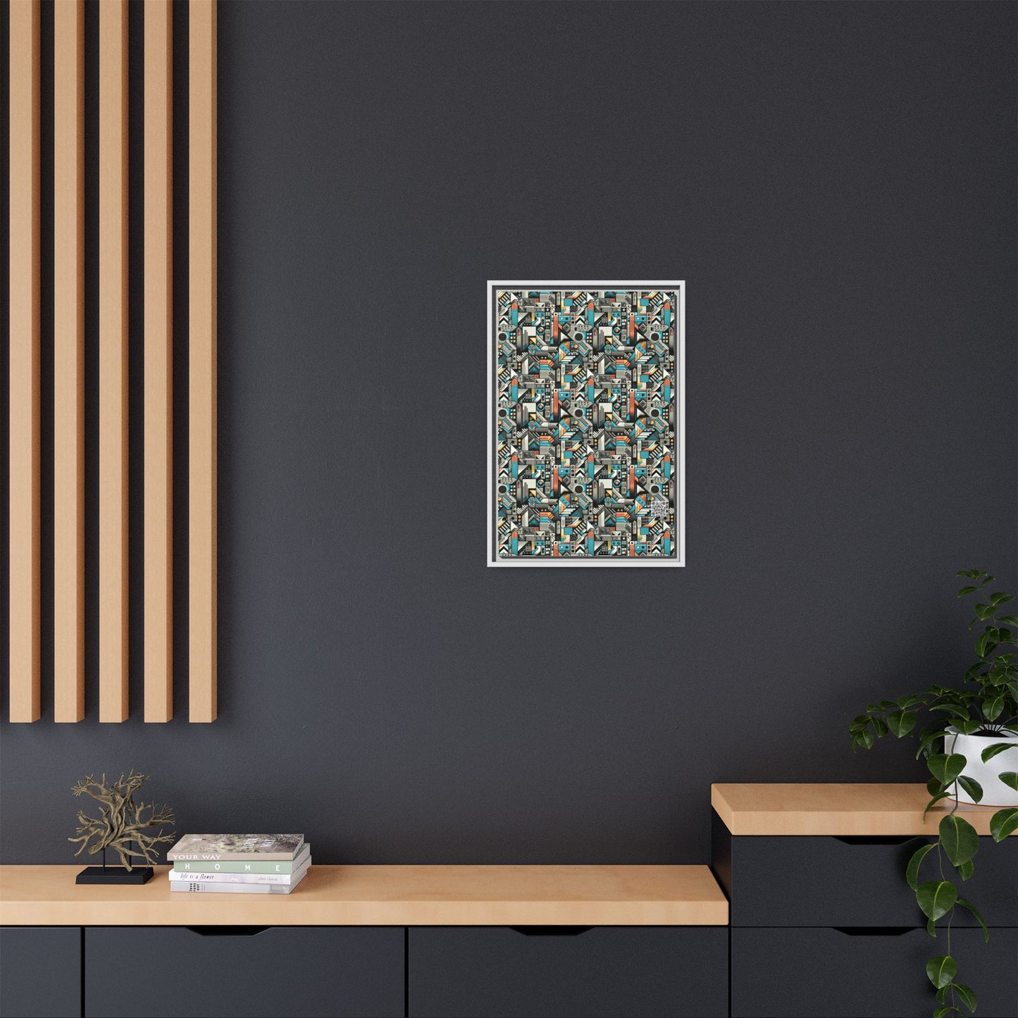 Digital Street Art Urban Street Style Matte Canvas, Framed (multi-color) - 8404 Design-81 B