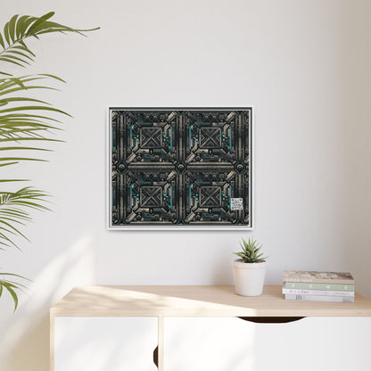Tech Noir Futuristic Tech Aesthetic with a Dark Twist Matte Canvas, Framed (multi-color) - 8404 Design-59 B