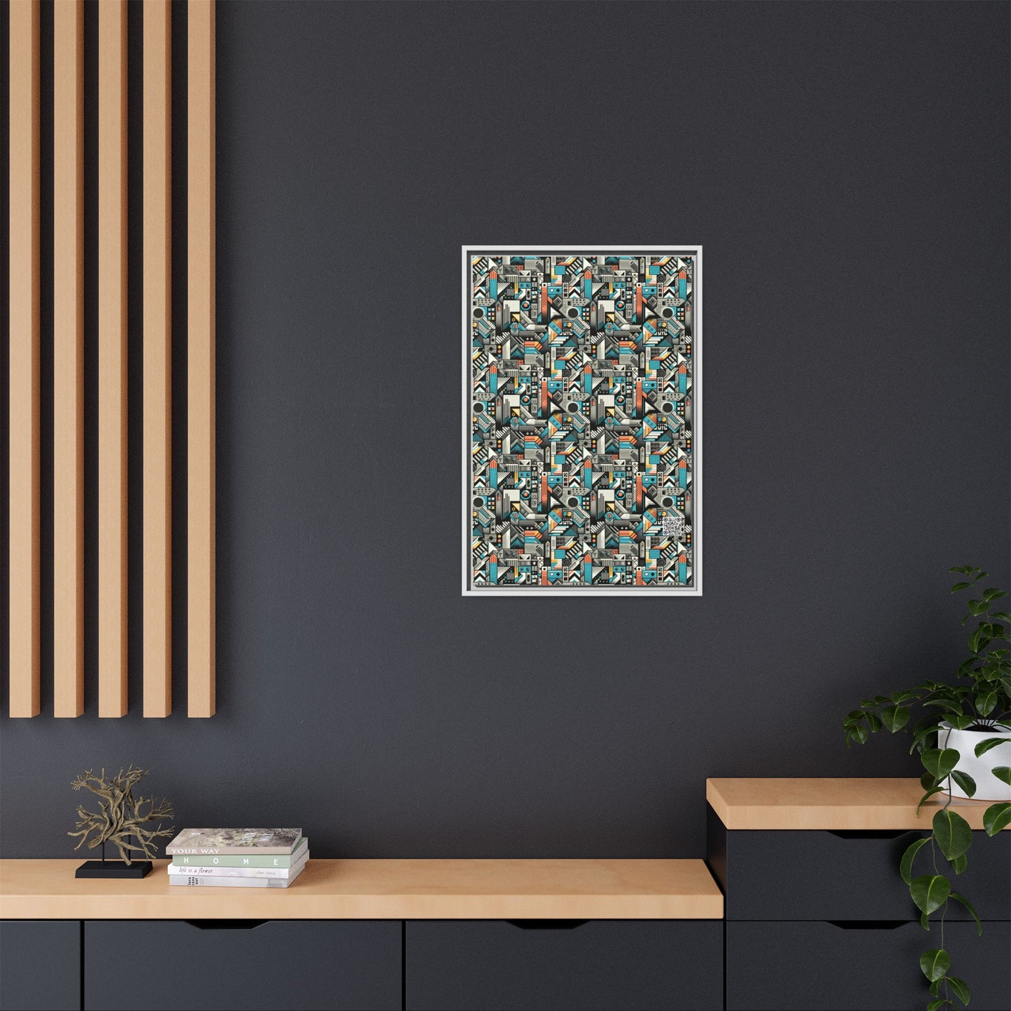 Digital Street Art Urban Street Style Matte Canvas, Framed (multi-color) - 8404 Design-81 A