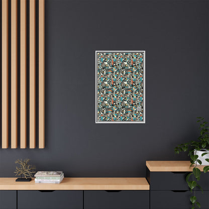 Digital Street Art Urban Street Style Matte Canvas, Framed (multi-color) - 8404 Design-81 A