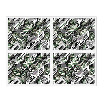 Tech Camo Fusion Tech-Forward Streetwear With a Futuristic Edge Sticker Sheets - 8404 Design-46