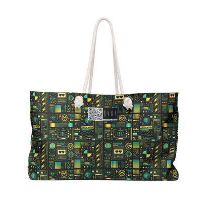 Digital Dystopia Tech Noir Weekender Bag - 8404 Design-57