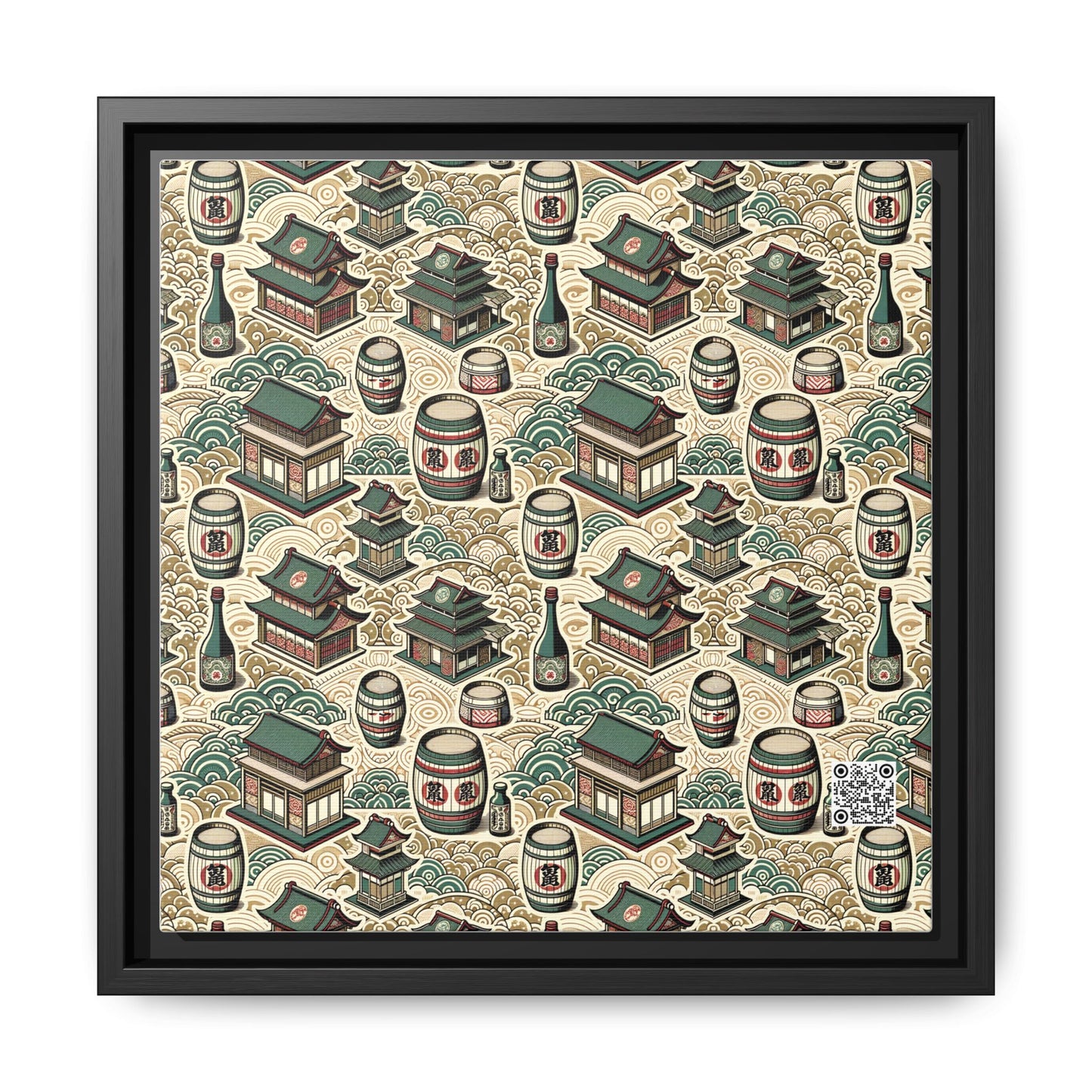 Cultural Artisanal Fusion Contemporary Cultural Elegance Matte Canvas, Framed (multi-Color) - 8404 Design-68 B