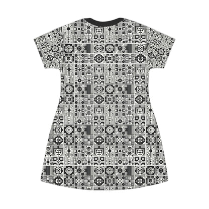 Digital Minimalism Minimalist Tech T-Shirt Dress - 8404 Design-55