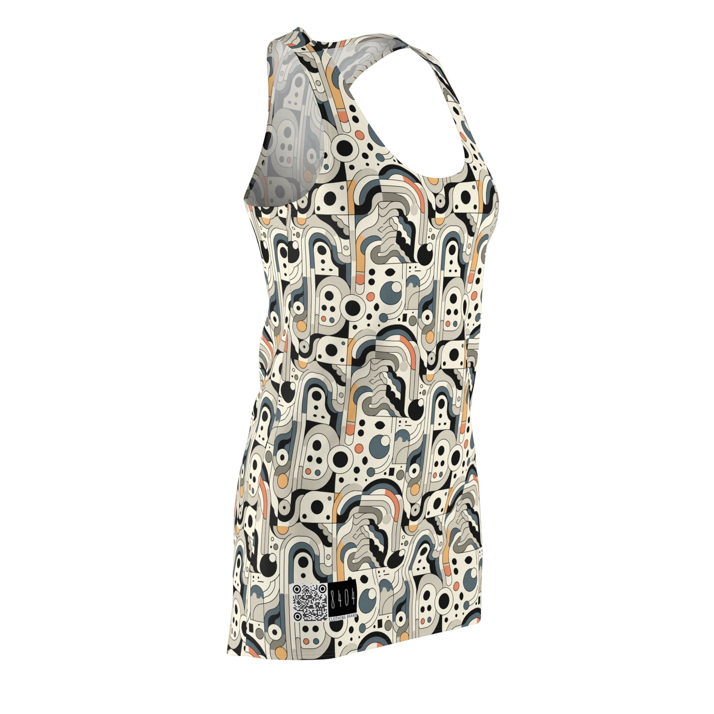 Modern Minimalism Minimalist Tech Women's Cut & Sew Racerback Dress - 8404 Design-60