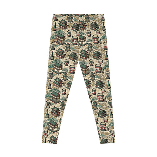Cultural Artisanal Fusion Contemporary Cultural Elegance Stretch Leggings - 8404 Design-68