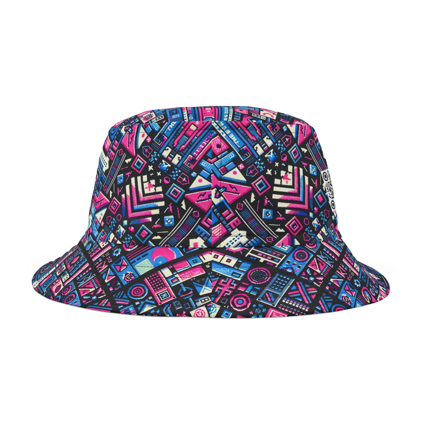Digital Rebellion Youthful Streetwear with a Rebellious Digital Twist Bucket Hat - 8404 Design-65