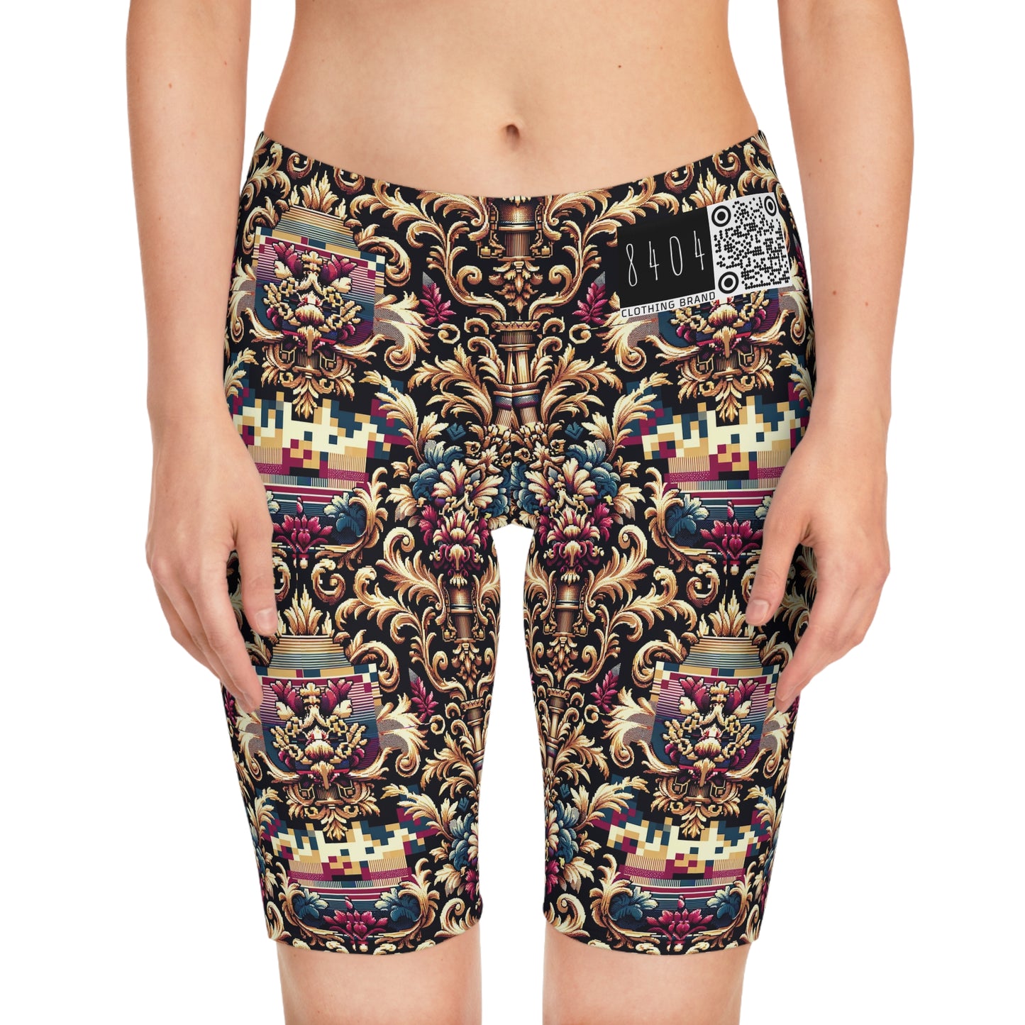Digital Renaissance Modern Baroque Fusion Women's Bike Shorts - 8404 Design-53
