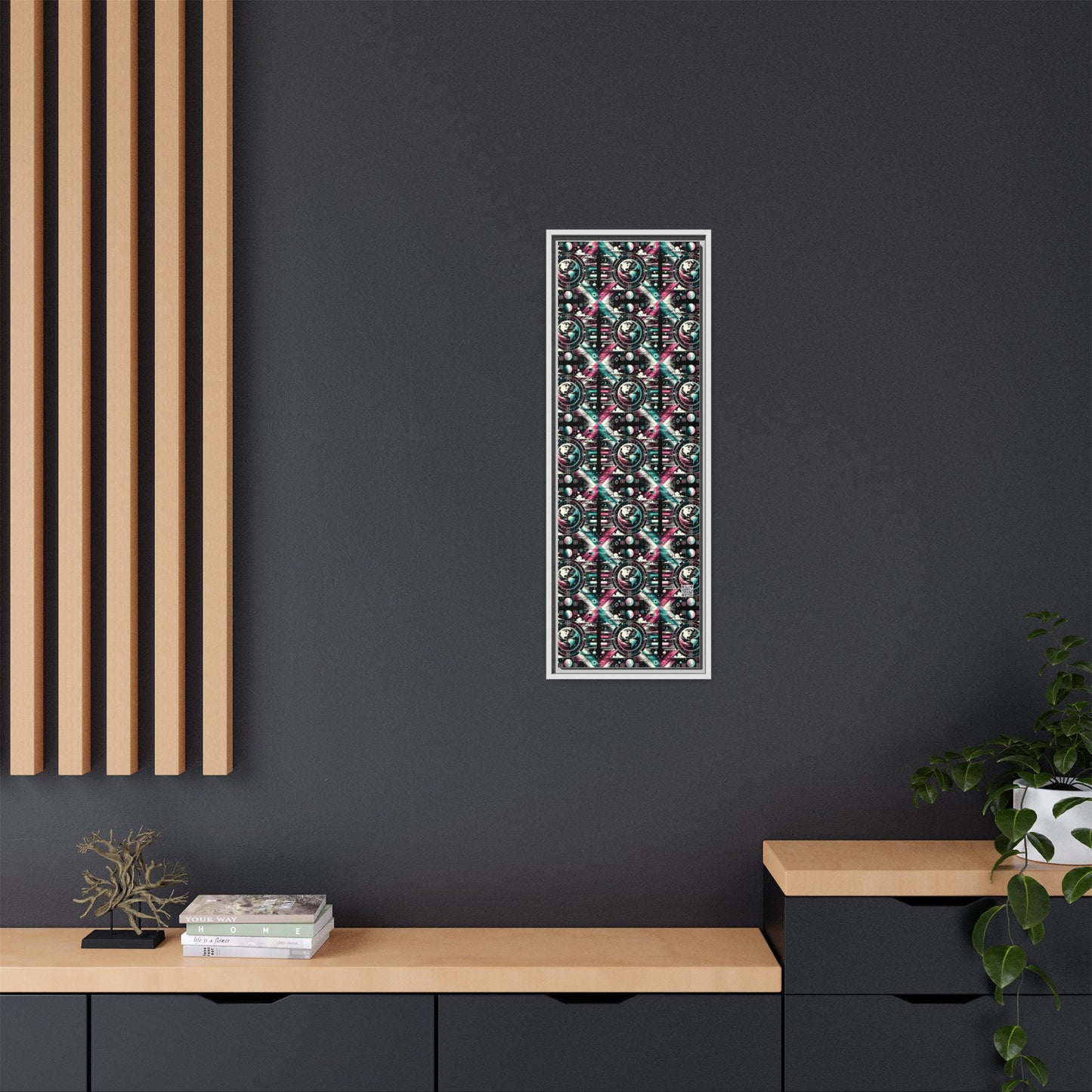Digital Artistry Digital-native Streetwear Matte Canvas, Framed (multi-color) - 8404 Design-62 B