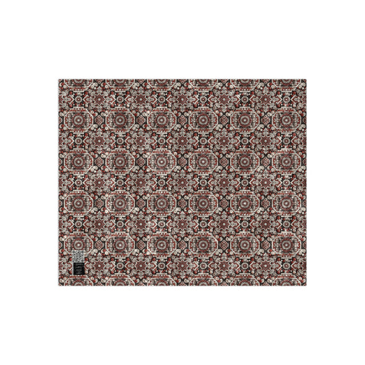 Neo Jomon Sculptural Aesthetics Artisanal Streetwear Crushed Velvet Blanket - 8404 Design-55