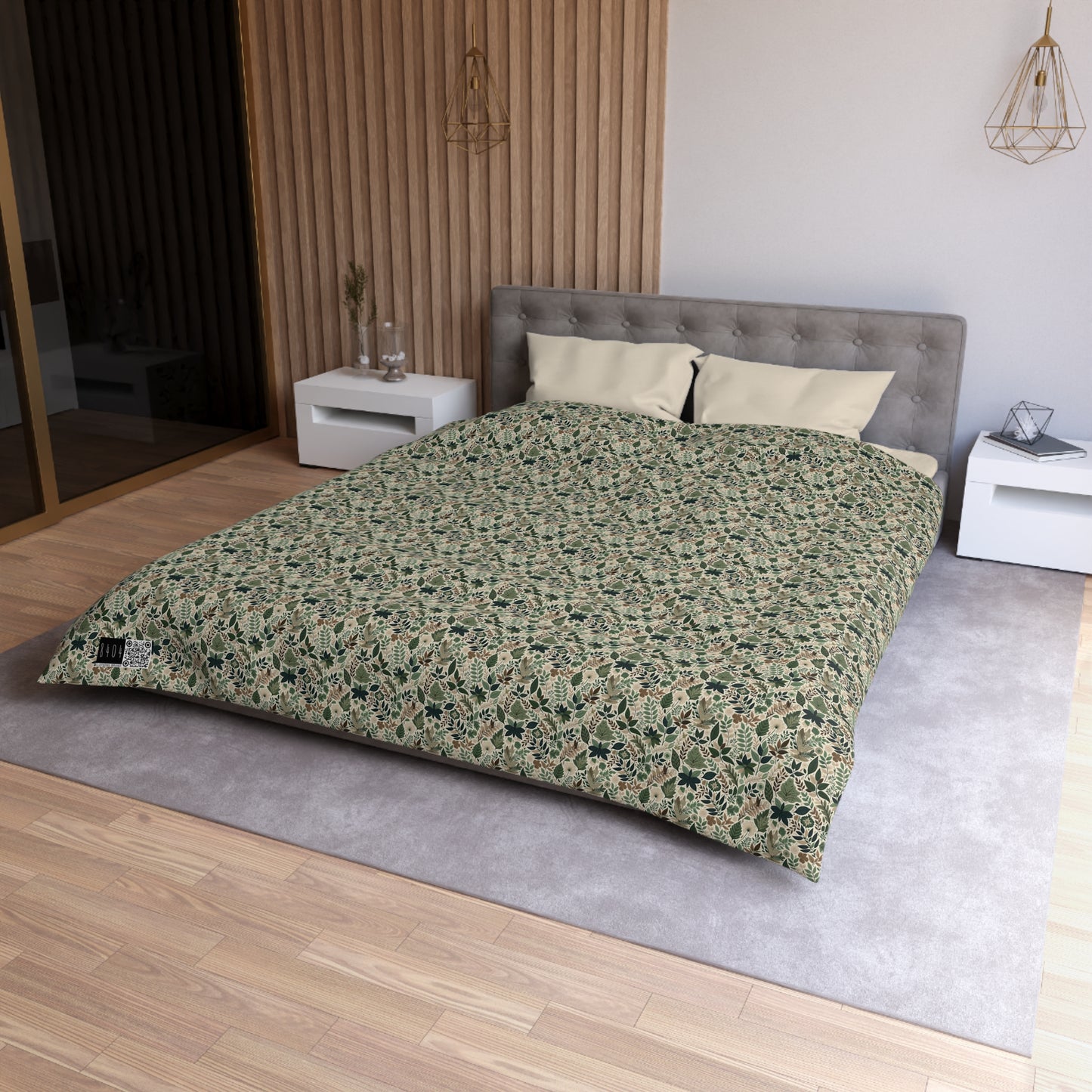 Streetwear Sustainability Environmentally Conscious Streetwear with a Natural Aesthetic Microfiber Duvet Cover - 8404 Design-57
