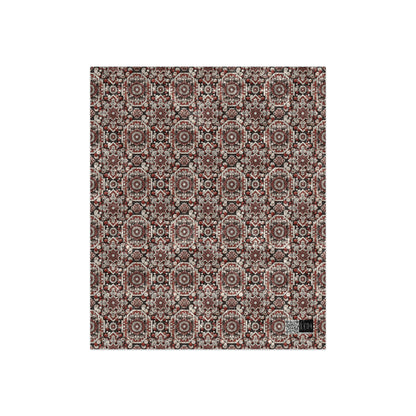 Neo Jomon Sculptural Aesthetics Artisanal Streetwear Crushed Velvet Blanket - 8404 Design-55