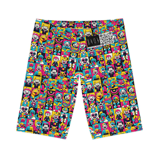 Neon Pop Playful Pop Culture Mashup Women's Bike Shorts - 8404 Design-60