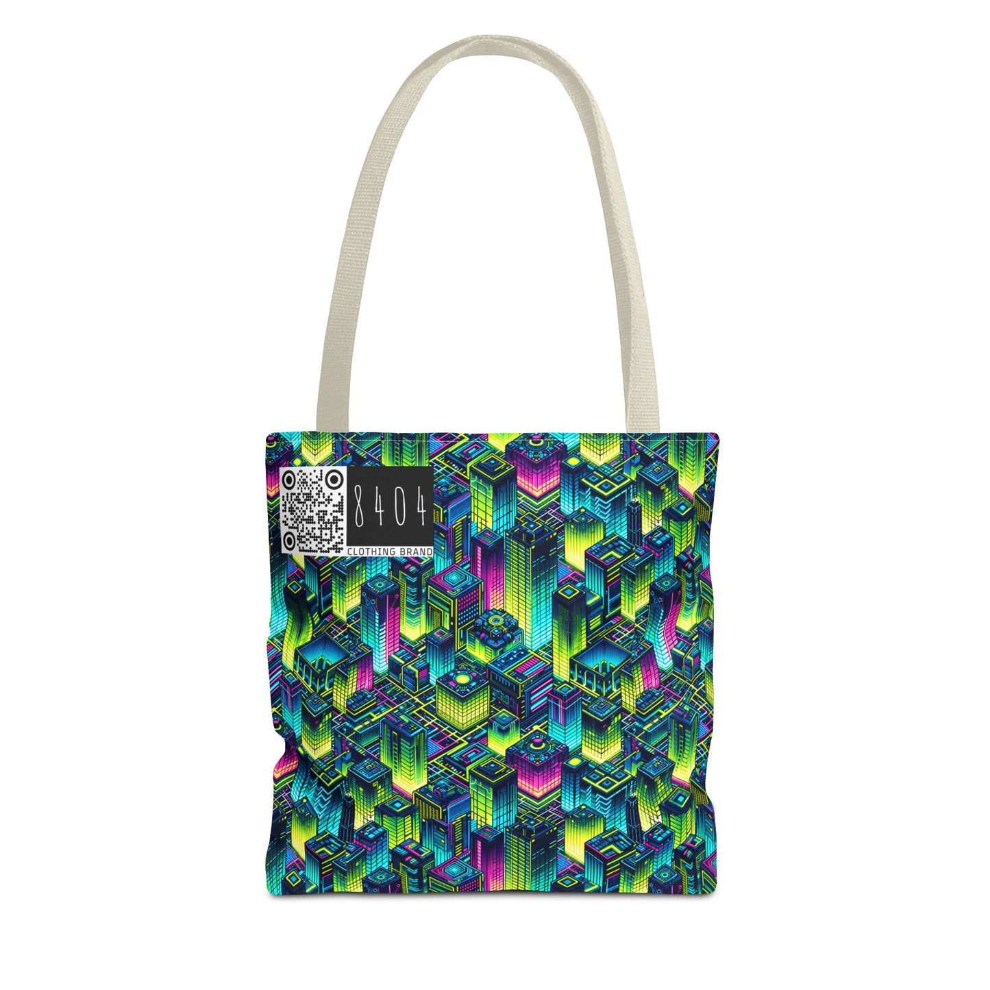 Tech-Infused Neon Tech-Forward Streetwear Tote Bag - 8404 Design-65