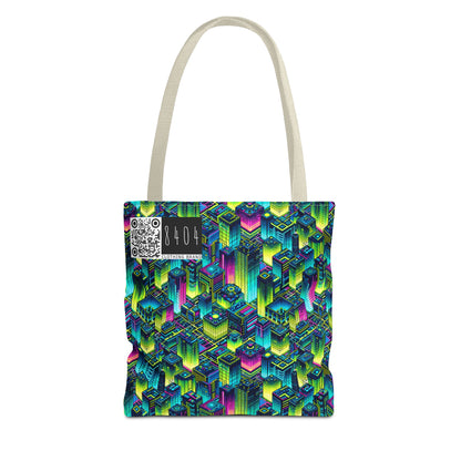 Tech-Infused Neon Tech-Forward Streetwear Tote Bag - 8404 Design-65