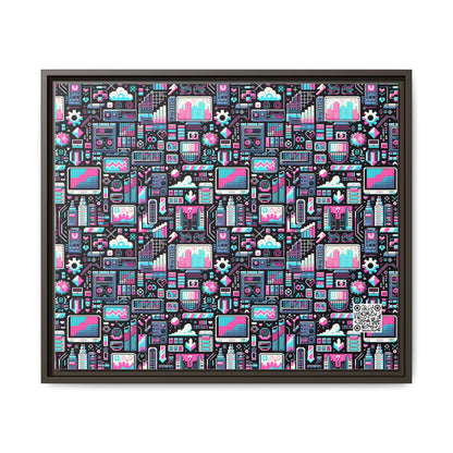 Digital Rebellion Youthful Streetwear with a Rebellious Digital Twist Matte Canvas, Framed (multi-color) - 8404 Design-71 B