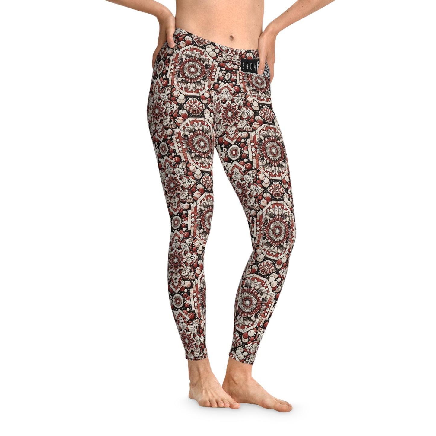 Neo Jomon Sculptural Aesthetics Artisanal Streetwear Stretch Leggings - 8404 Design-55