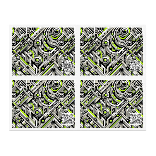 Elevated Sporty Tech Tech-Forward Streetwear Sticker Sheets - 8404 Design-53