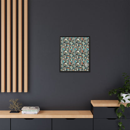 Digital Street Art Urban Street Style Matte Canvas, Framed (multi-color) - 8404 Design-81 B