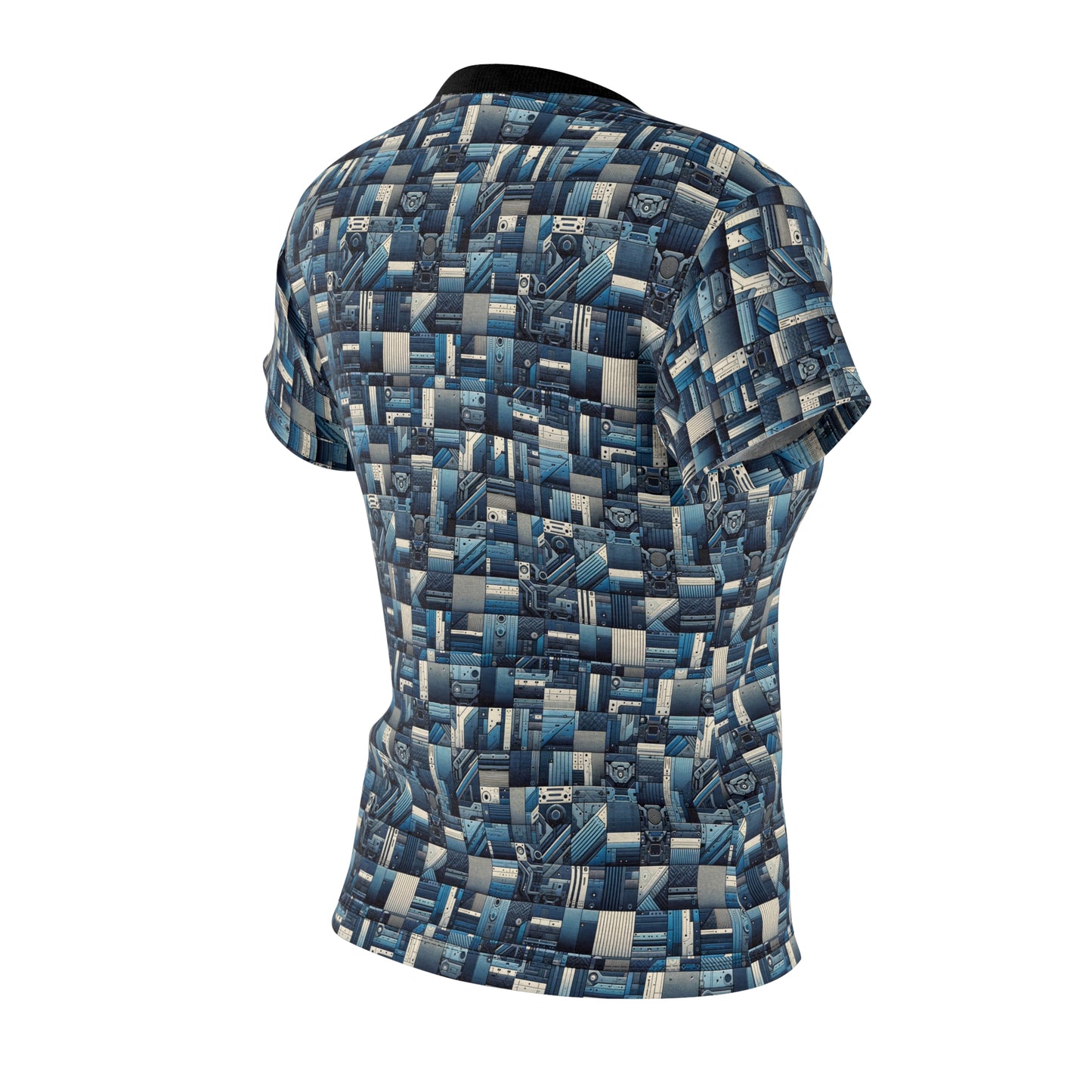 Tech-Inspired Utility Tech-Forward Streetwear With Utilitarian Edge Women's Cut & Sew Tee - 8404 Design-44