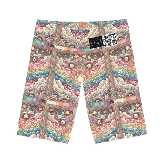 Digital Dreamland Whimsical and Nostalgic Streetwear With a Digital Twist Women's Bike Shorts - 8404 Design-56