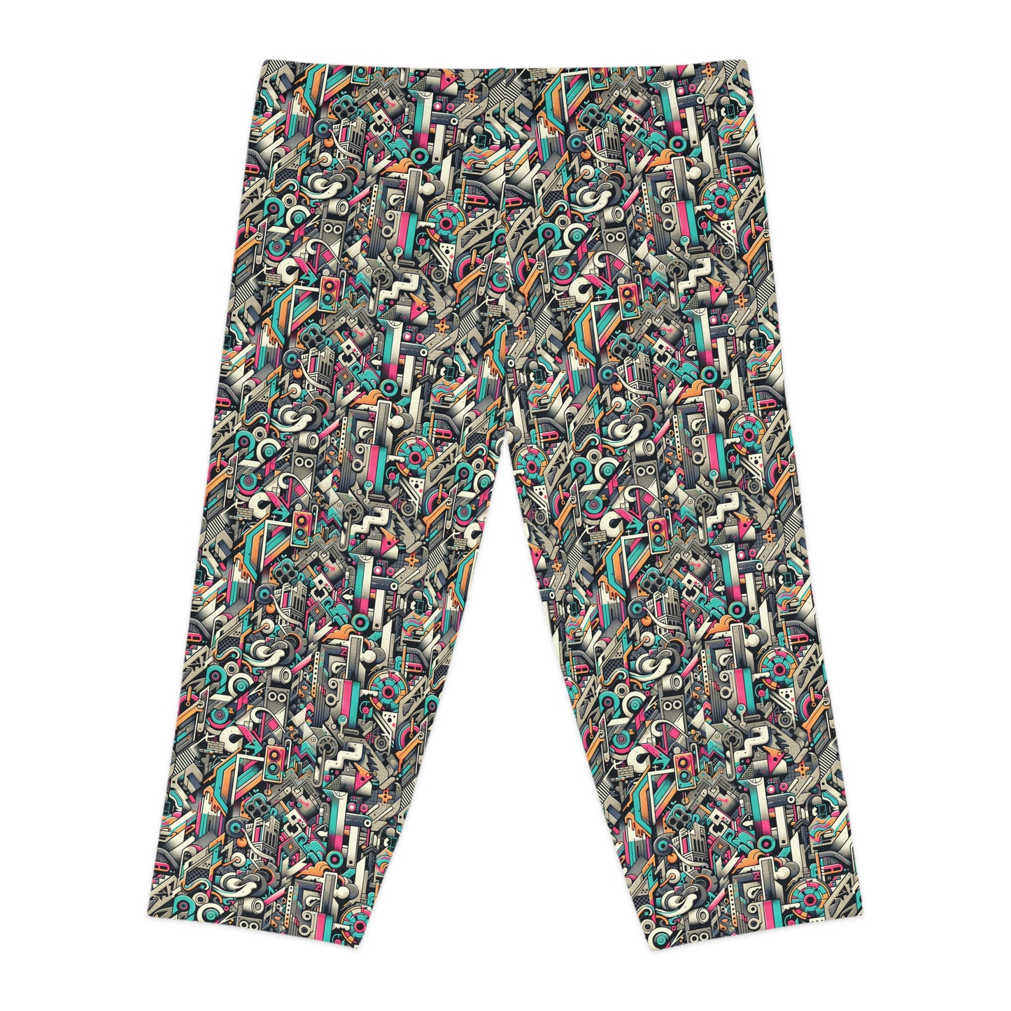 Digital Street Art Urban Street Style Women's Capri Leggings - 8404 Design-74