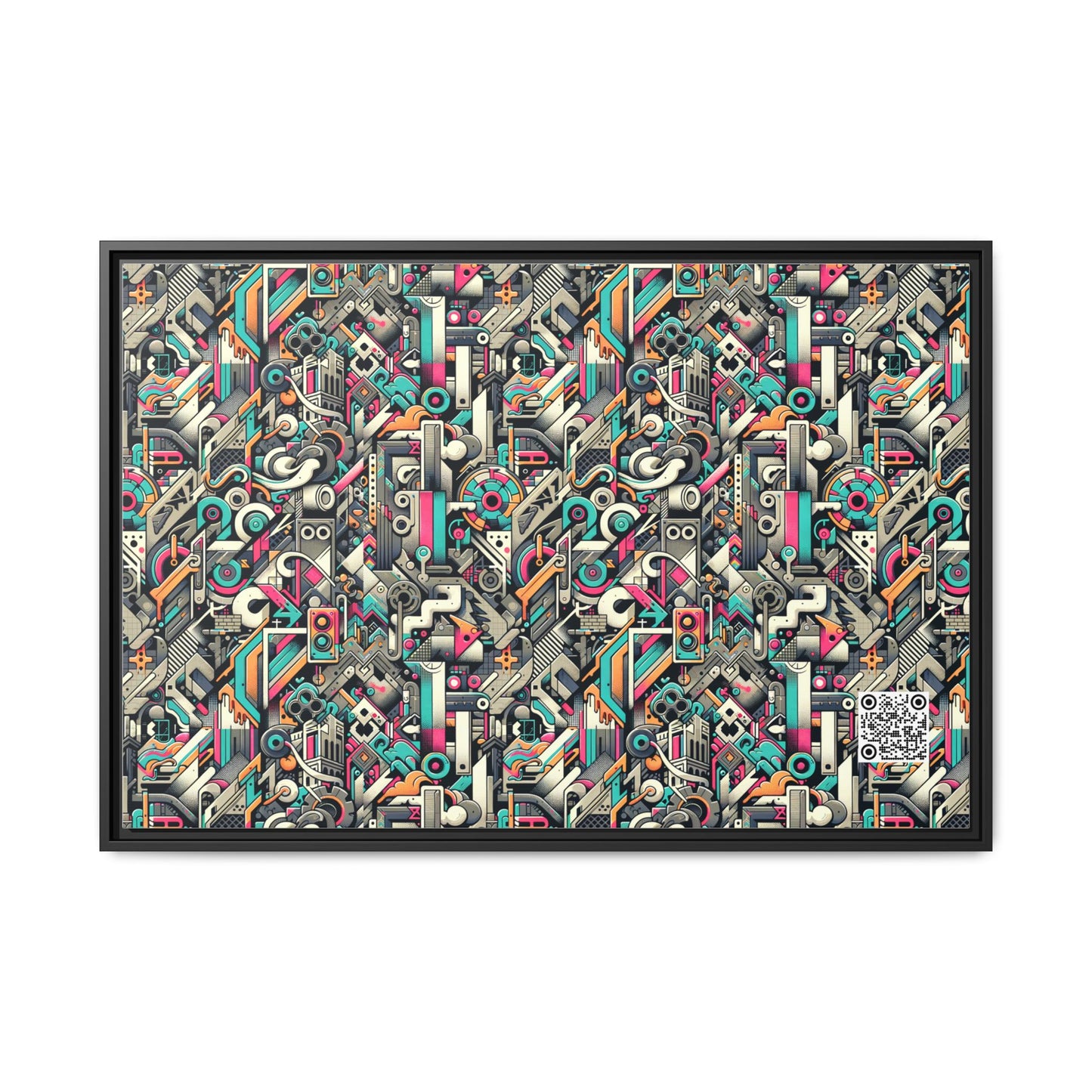 Digital Street Art Urban Street Style Matte Canvas, Framed (multi-color) - 8404 Design-74 A