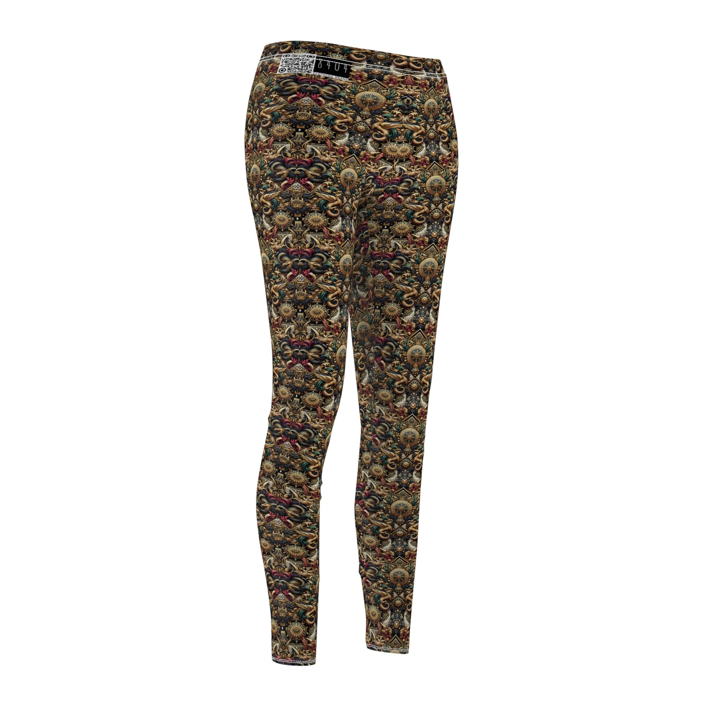 Digital Renaissance Luxurious Streetwear Inspired By Classical Art With a Modern Twist Women's Cut & Sew Casual Leggings - 8404 Design-76