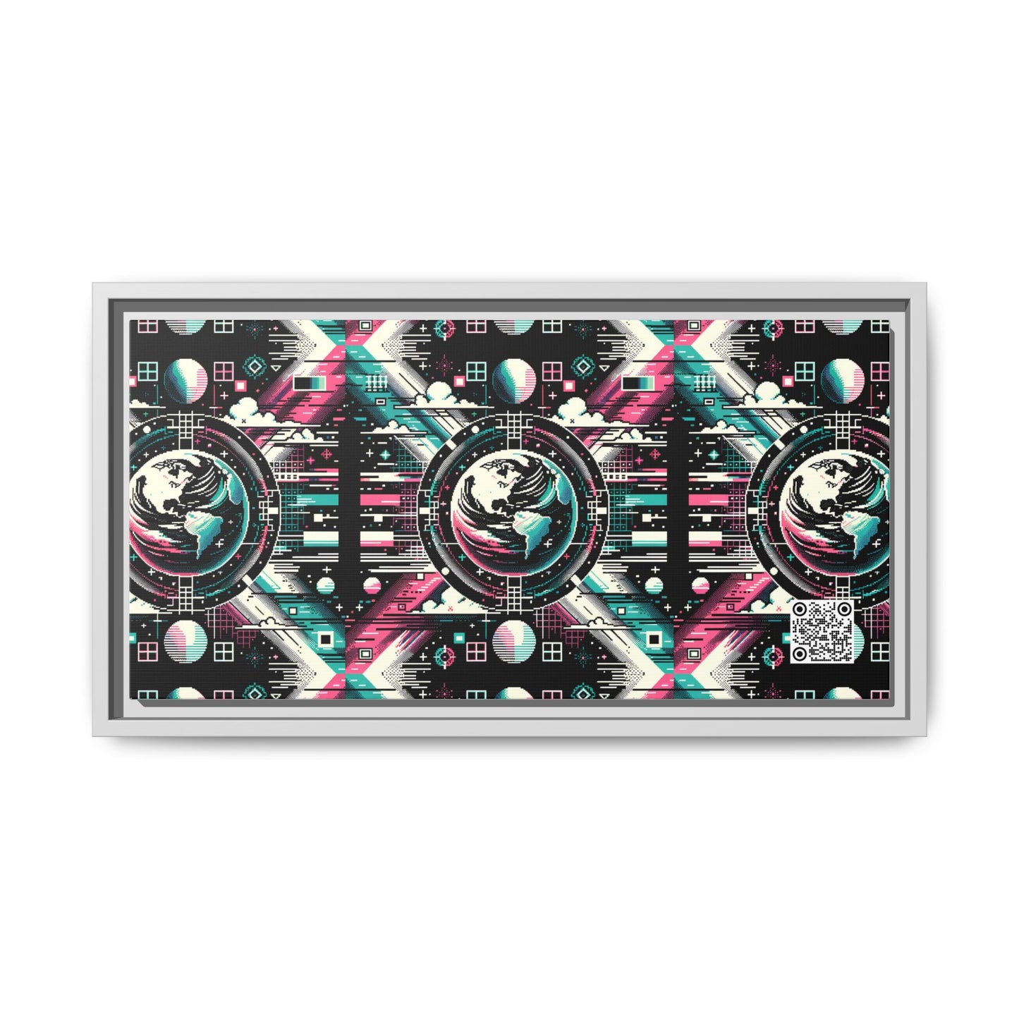 Digital Artistry Digital-native Streetwear Matte Canvas, Framed (multi-color) - 8404 Design-62 B