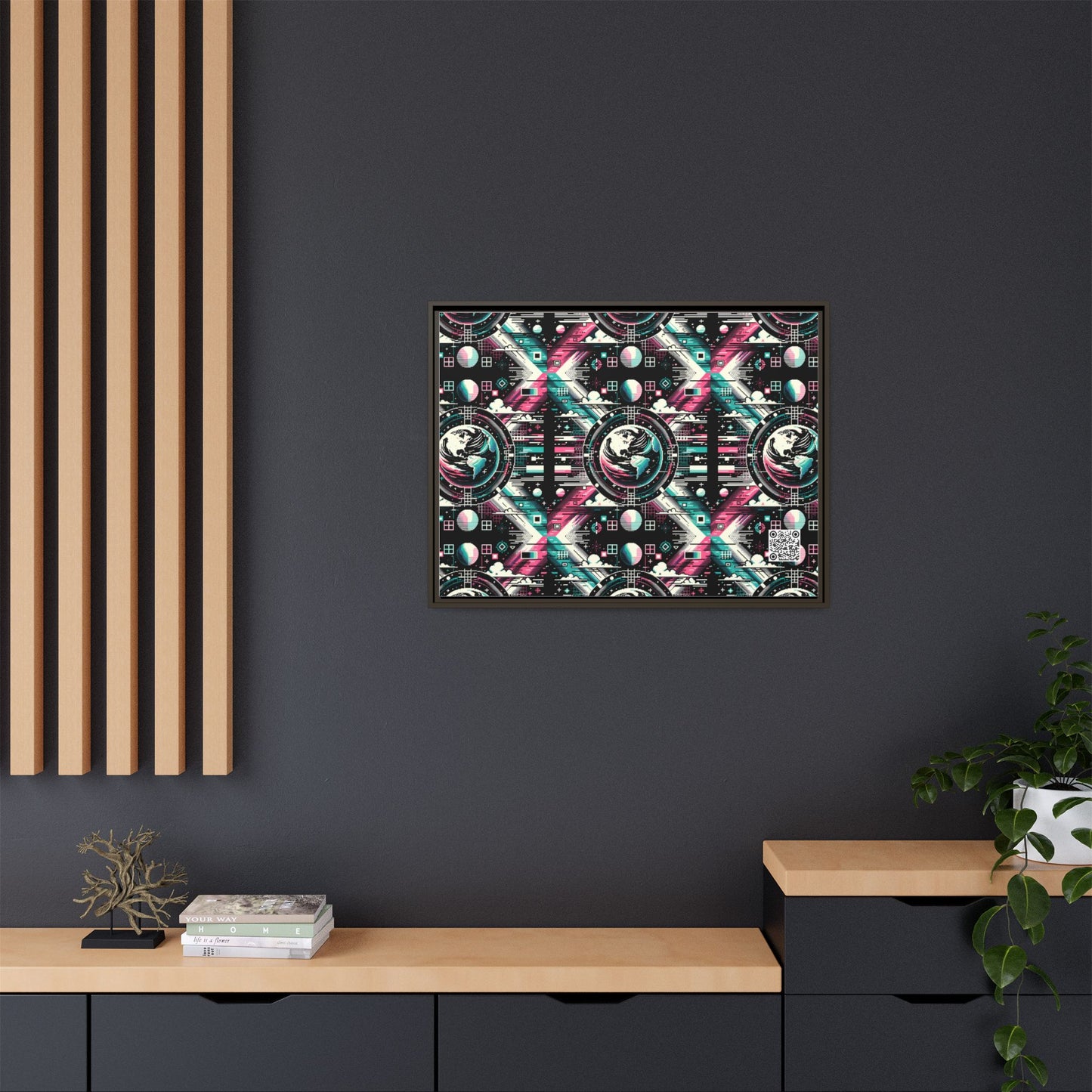 Digital Artistry Digital-native Streetwear Matte Canvas, Framed (multi-color) - 8404 Design-62 A