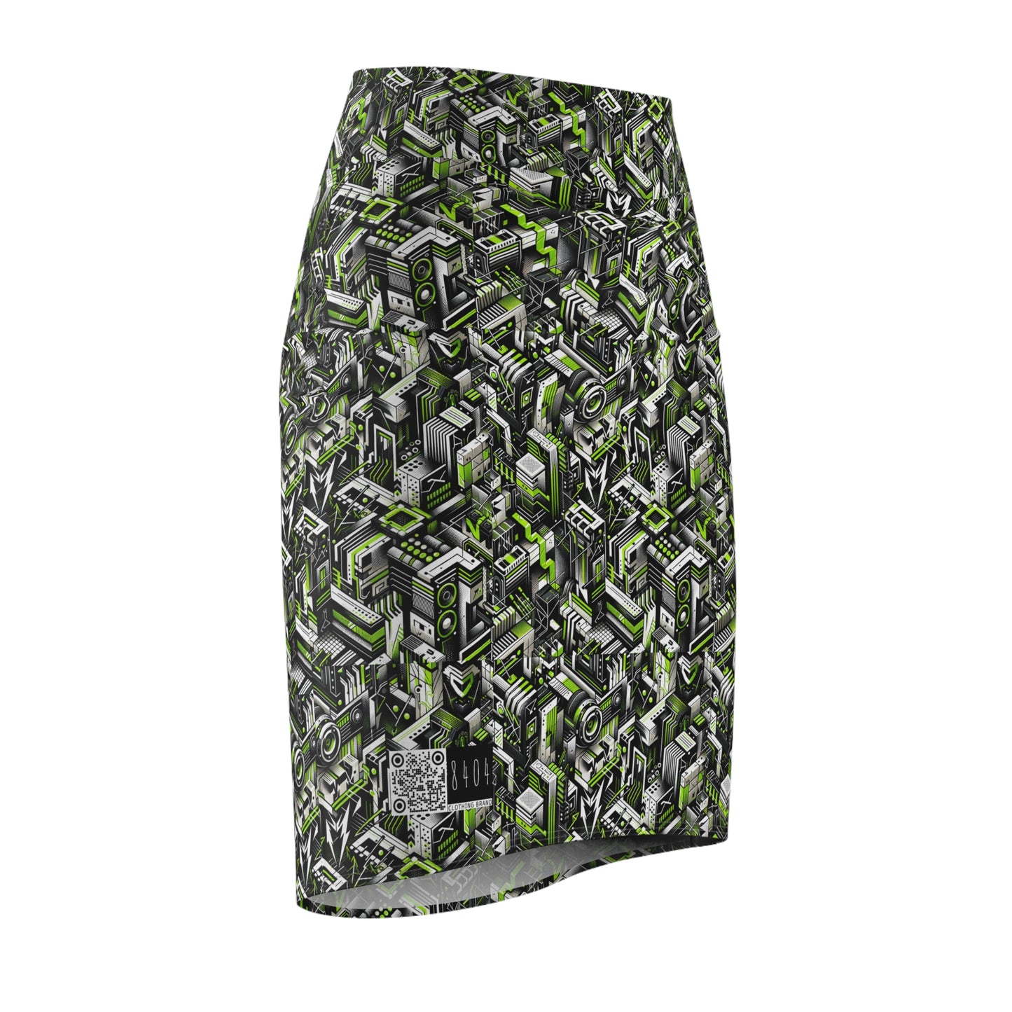 Graffiti Tech Fusion Bold Streetwear Fusion Women's Pencil Skirt - 8404 Design-53