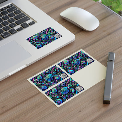 Tech-Infused Neon Tech-Forward Streetwear Sticker Sheets - 8404 Design-31