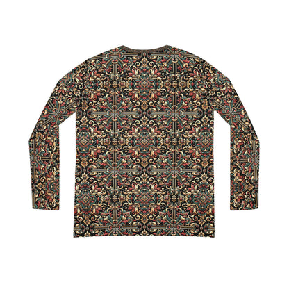 Streetwear Renaissance Artistic Clash of Old and New Women's Long Sleeve V-Neck Shirt - 8404 Design-46