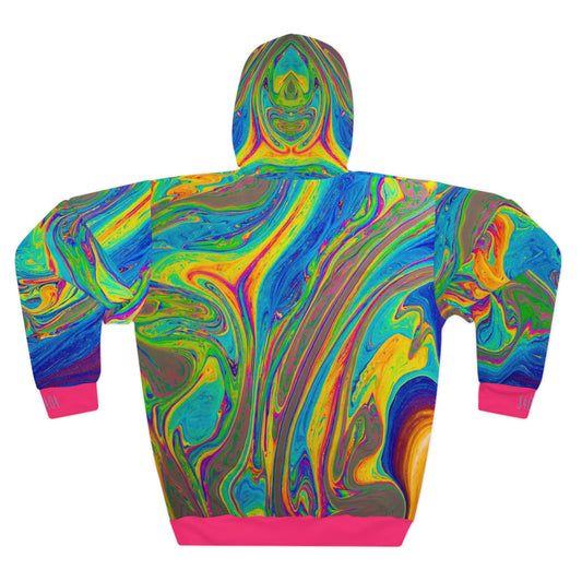 8404's Unisex Adult "flowing Colors in Red" Fashion Pullover Hoodie