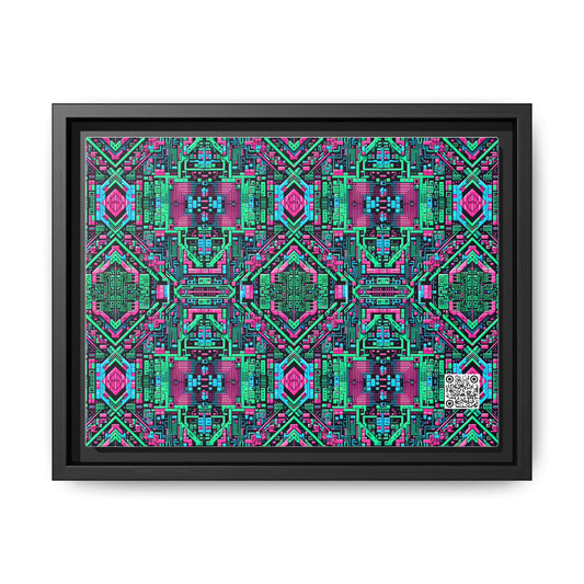 Digital Glitch Vibes Tech-Inspired Streetwear Matte Canvas, Framed (multi-Color) - 8404 Design-71 A